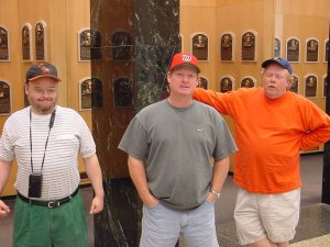 The first room had a plaque of every Hall of Fame member.