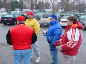 Trying to stay warm in the mist